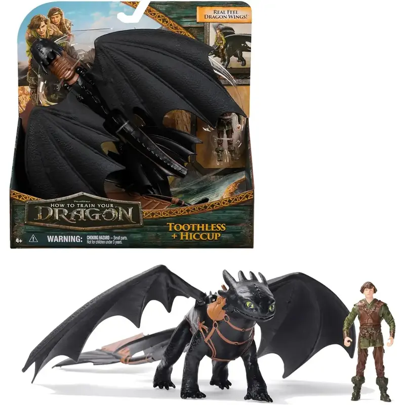 Giocattoli DreamWorks Dragons | Sdentato & Hiccup – Drago e Vichingo 4+