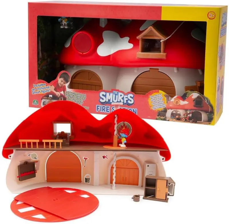 Giochi Preziosi - Playset Caserma dei Pompieri Dei Puffi