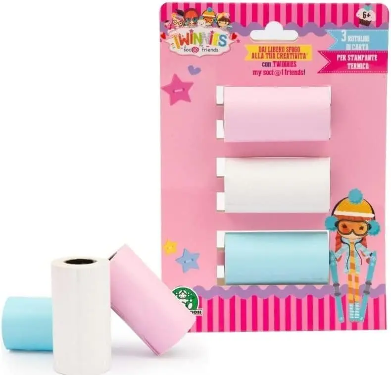 Giochi Preziosi Twinnies, Ricariche Mini Stampante per Bambini