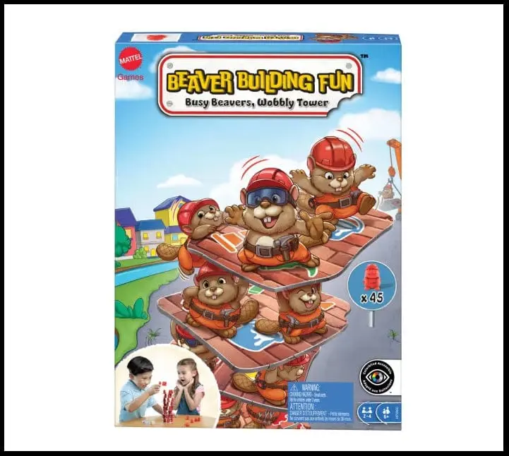 Gioco Castori Costruttori, costruisci la torre traballante e scopri chi la farà cadere - Mattel