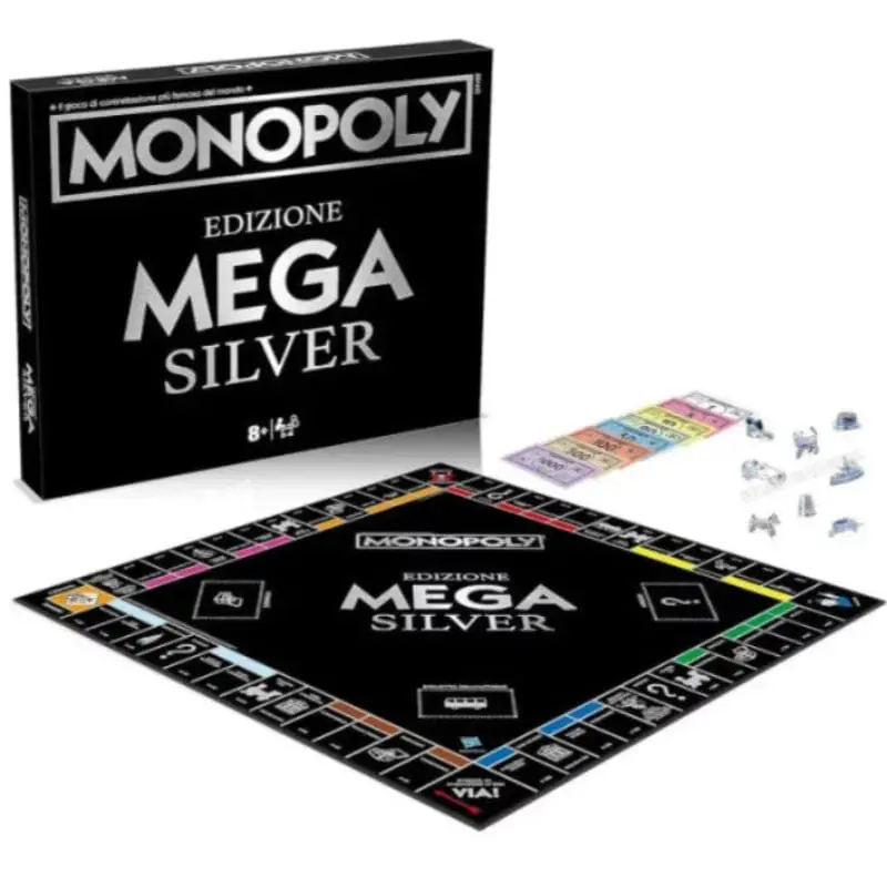Gioco da tavolo Monopoly  Edizione Mega Silver