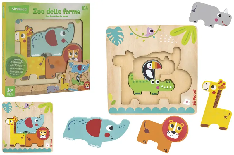 GIOCO IN LEGNO ANIMALI AD INCASTRO MULTI LIVELLO