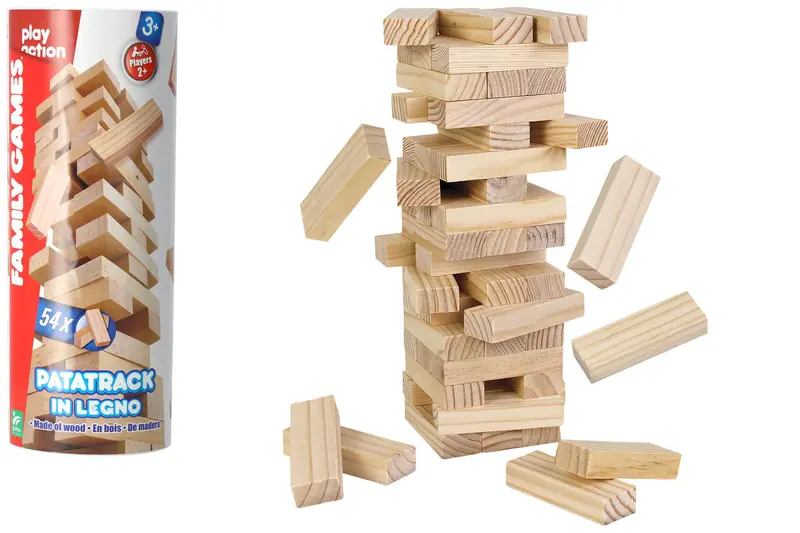 GIOCO PATATRACK IN LEGNO 54PZ IN TUBO