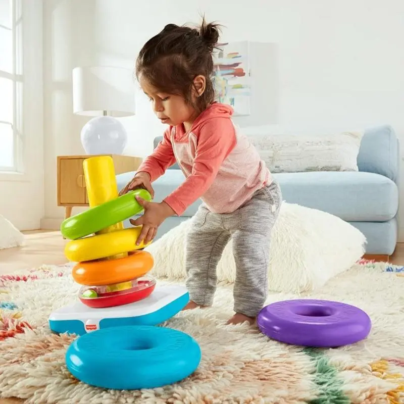 Gioco Piramide Gigante con Anelli Impilabili +12Mesi -Fisher Price