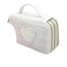 GIRABRILLA ASTUCCIO TWEED 3 LIVELLI BIANCO
