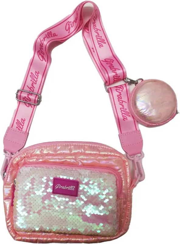 Girabrilla Puffer Borsa Pochette con Paillettes cambia colore