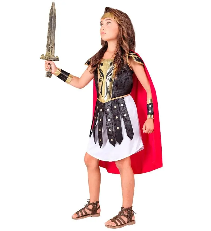 Gladiarice Costume Centurione Romano Bambina Taglie da 5 a 13 Anni