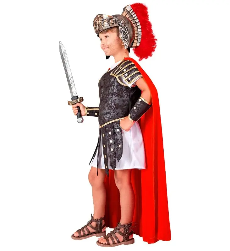 Gladiatore Costume Cinturione Romano Bambino Taglie da 4 a 13 Anni