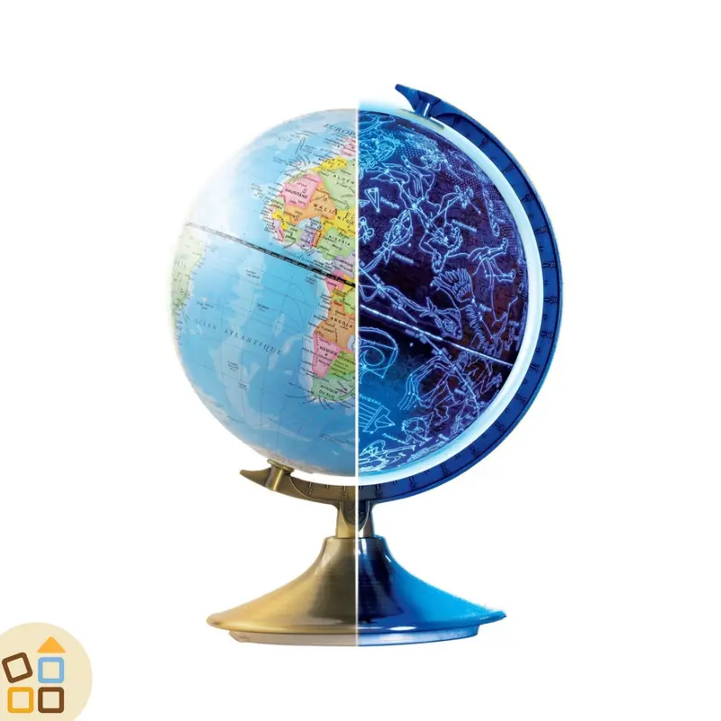 GLOBO GIORNO E NOTTE, TERRA E COSTELLAZIONI
