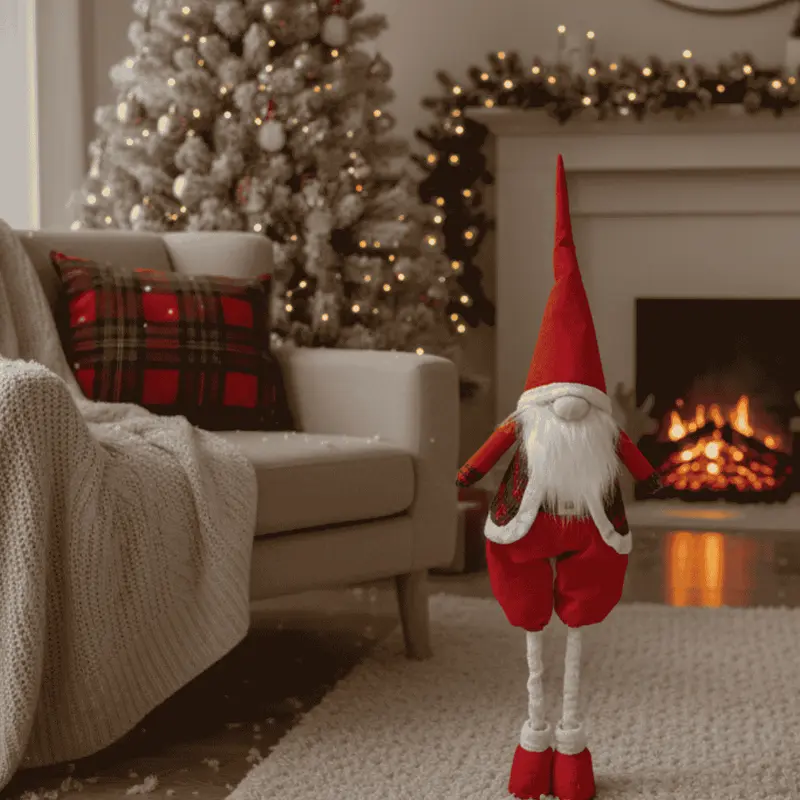 Gnomo di Natale con Gambe Estensibili 130 cm 31MD123-172