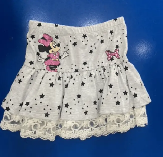 Gonna Minnie Mouse con Merletto e dettagli Glitter