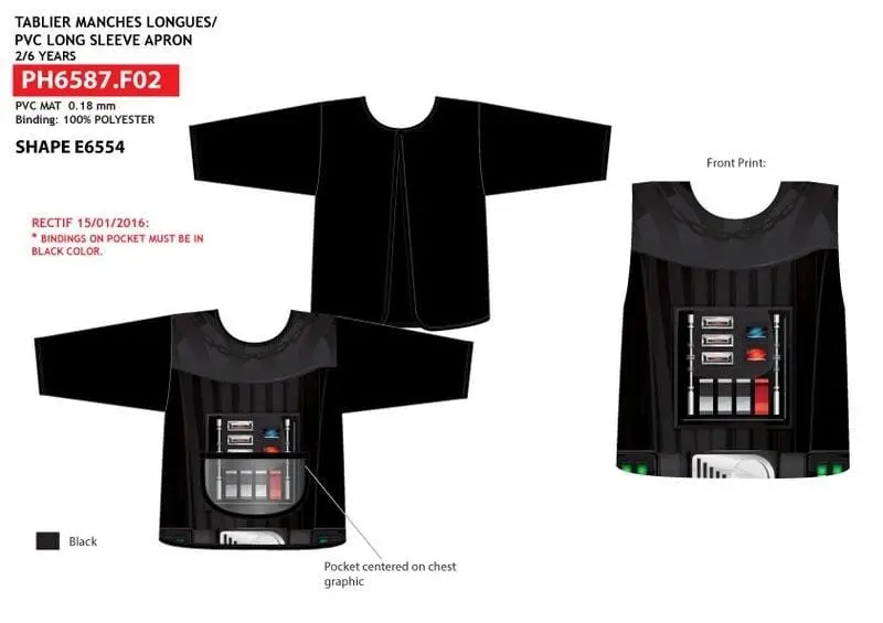 Grembiule Pittura Bambini | Star Wars Grembiulino Impermeabile Scuola