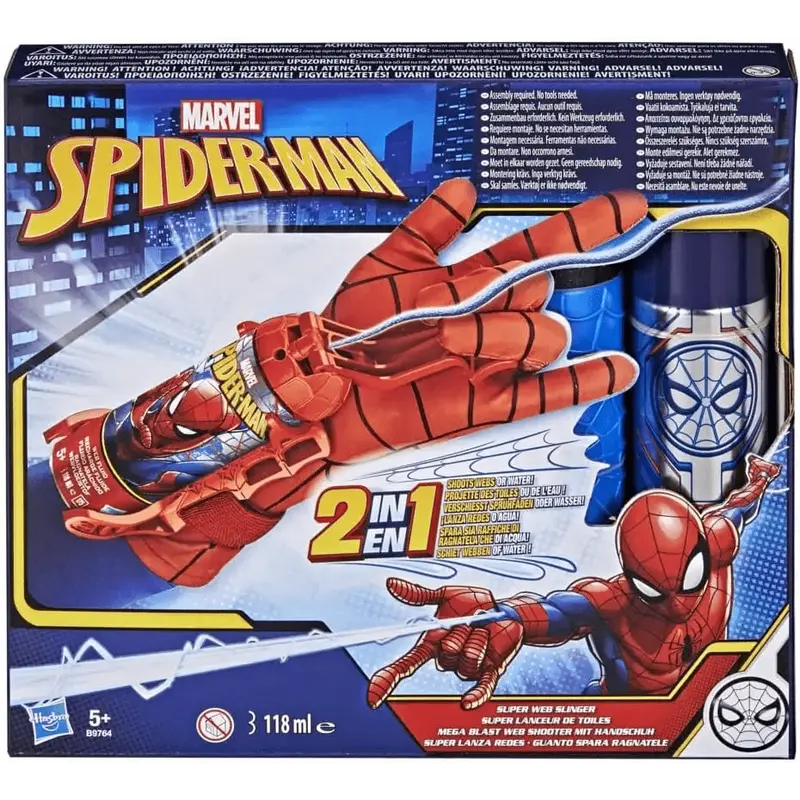 Guanto SpidermanSpara ragnatele 2 in 1