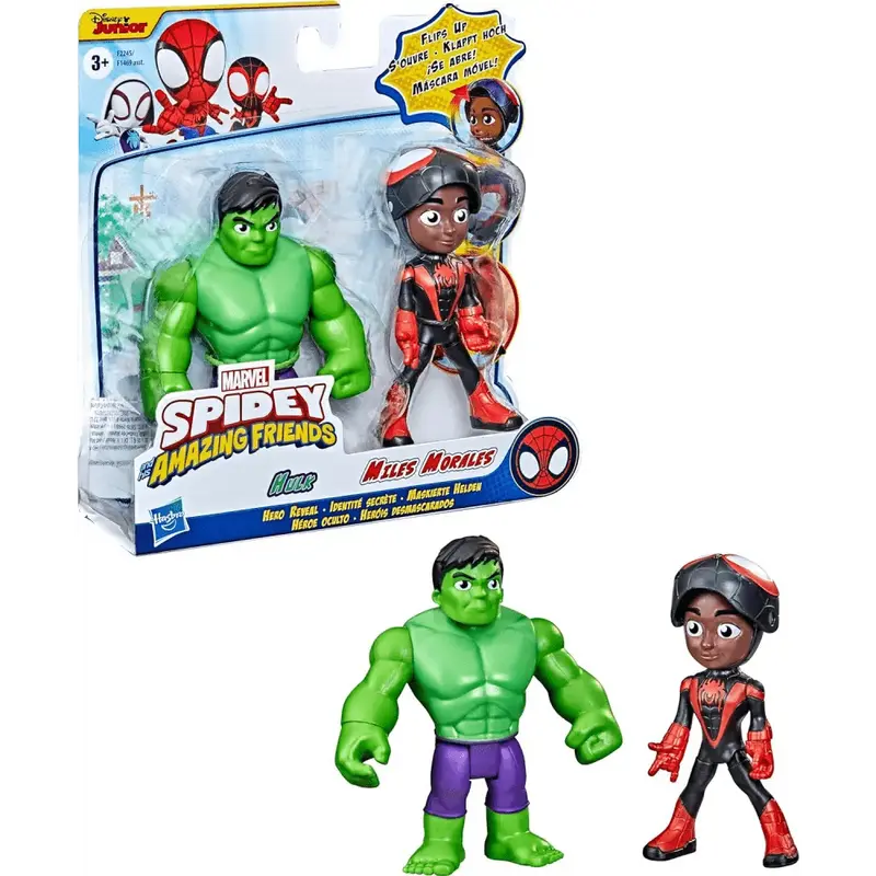 Hasbro Spidey Miles morale e Hulk confezione doppia