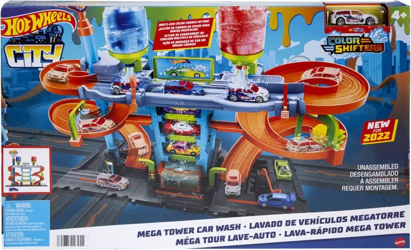 Hot Wheels City, Mega Torre Autolavaggio Cambia Colore