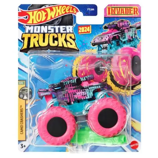 Hot Wheels Monster Trucks Invader Camo Crashers 2024 – Die-cast 1