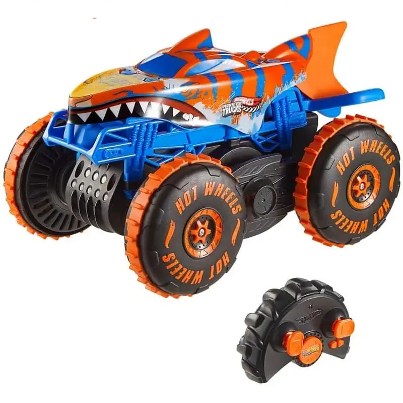 Hot Wheels Monster Trucks Mega Tiger Shark Climber R/C scala 1