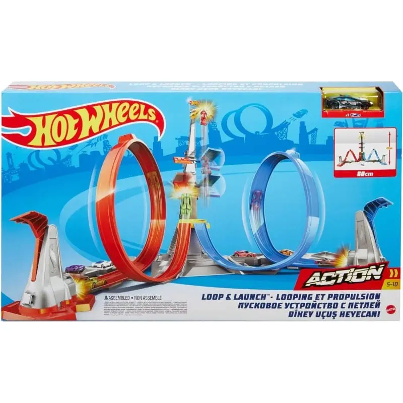 Hot Wheels Track Builder Pista Loop & Launch GRW39