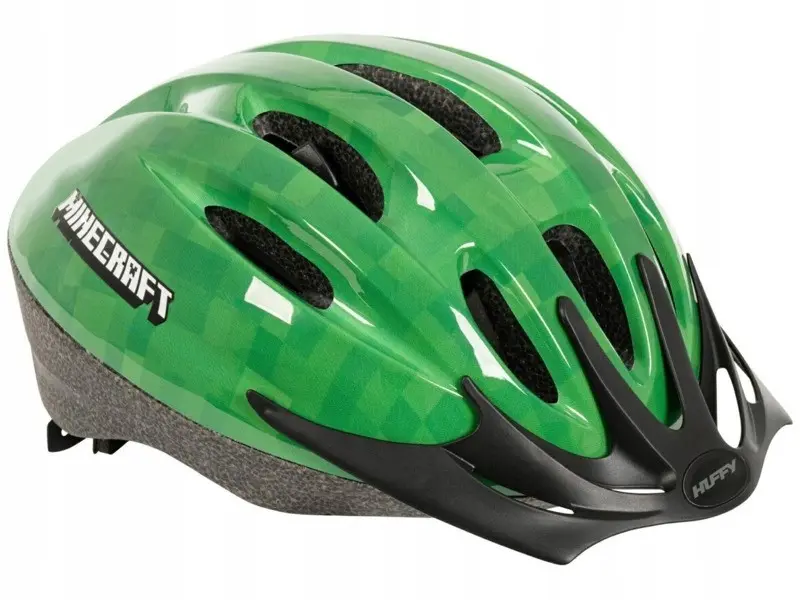 Huffy Kask Rowerowy Minecraft Zielony Bambino Taglia S/M