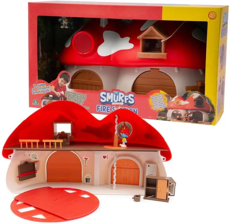 I Puffi playset La Caserma dei Pompieri - Giochi Preziosi