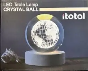 i-Total Lampada da Tavolo LED Crystal Ball Mandala Medium