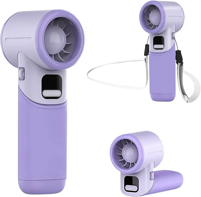 I-Total Mini Ventilatore Portatile Ricaricabile Viola