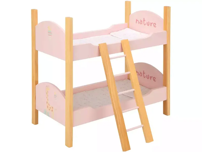 Il mio primo letto a castello in legno Nature di 49,5x50x27,5 cm con scaletta