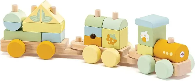 Il mio Primo Trenino in Legno per Bambini con costruzioni in legno - Sevi