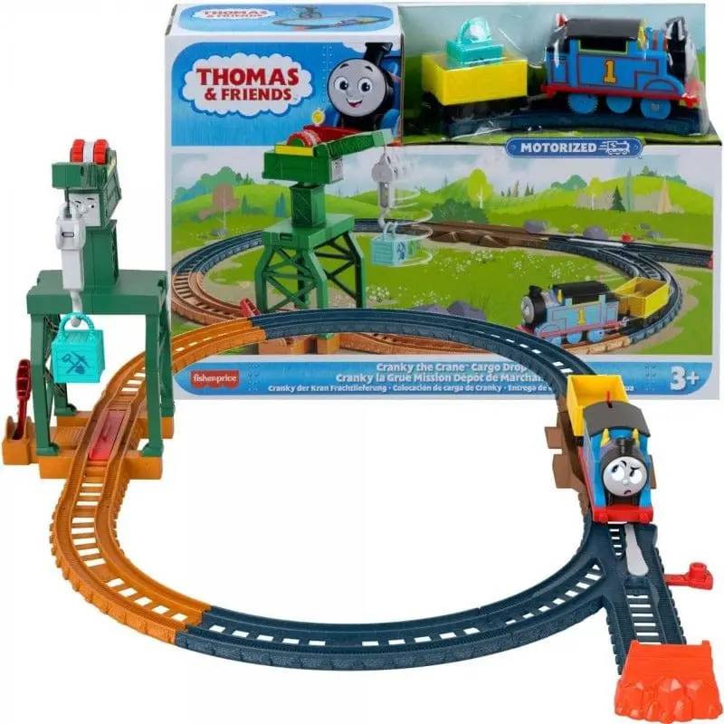 Il Trenino Thomas pista Motorizzata Cranky la Gru di Carico