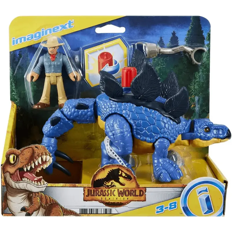 Imaginext Jurassic World Stegosauro e Dr. Grant