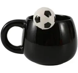 iTotal Tazza Ceramica Football 3D con Charm