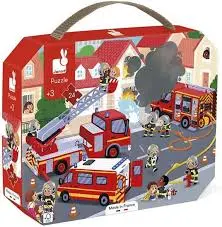Janod Puzzle Pompieri 24 Pezzi