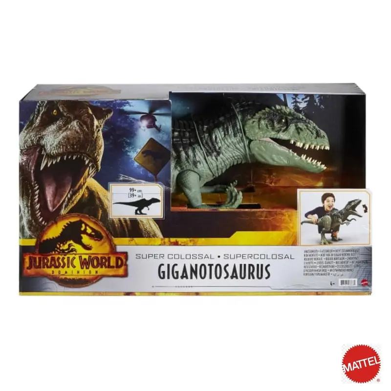 Jurassic World Gigantosaurus Super Colossale, Dinosauro Gigante 99cm