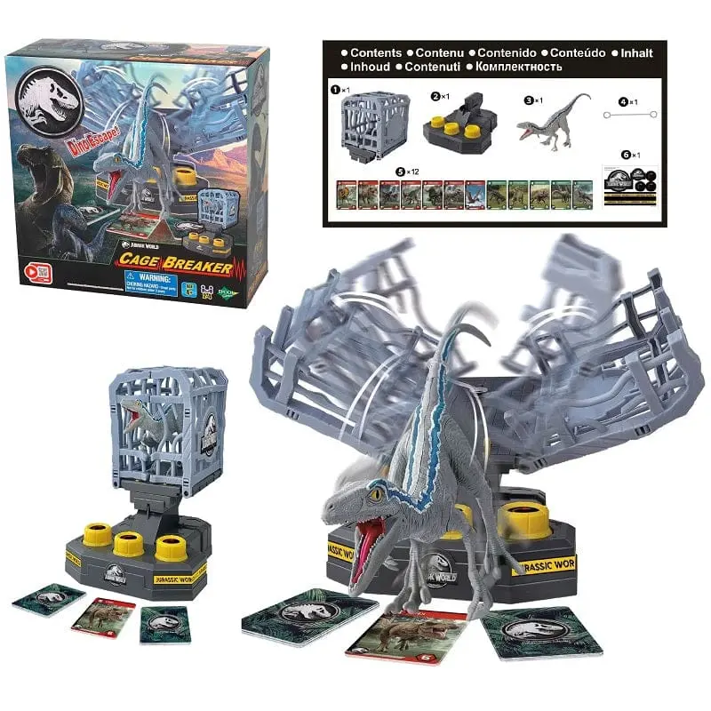 Jurassic World Gioco di Società Rompi-gabbia Action Game - Epoch