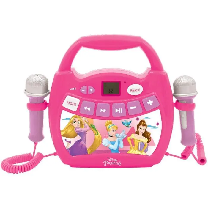 Karaoke Principesse Disney - Lettore Digitale con 2 Microfoni connessione Bluetooth