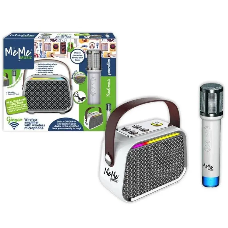 Karaoke Wireless include Altoparlante e Microfono Vintage - MeMe Music