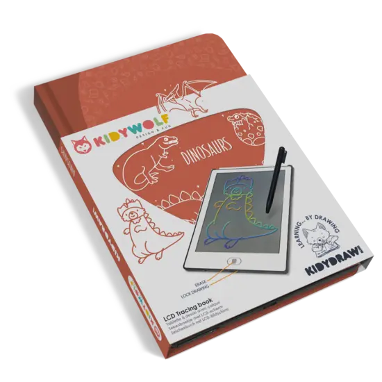 Kidywolf - Tavoletta da disegno Kidydraw mini - dinosauri