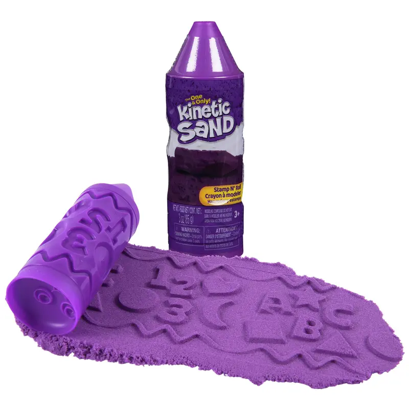 Kinetic Sand Stamp N’ Roll Rullo con Timbri - Assortito