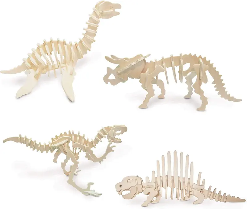 Kit costruzione Dinosauri set 3 in legno - QUAY - Art. J403
