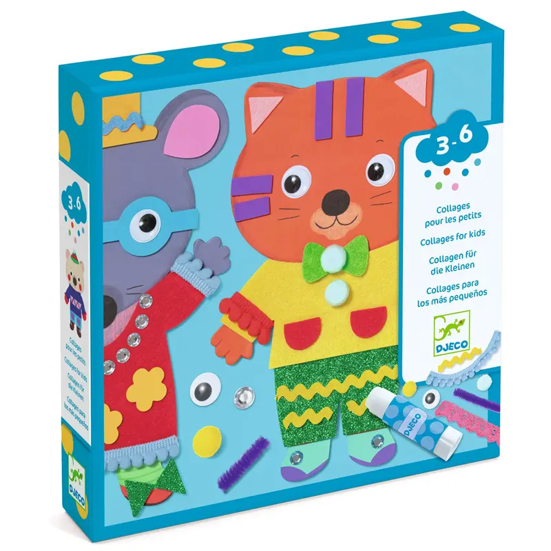 Kit Creativo Collage per i più piccoli Tesorini Animali Divertenti Collage for Kids (DJ00072)