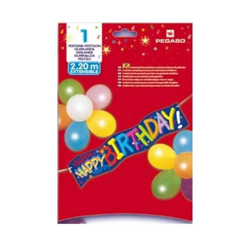Kit Festone Happy Birthday 2,20m