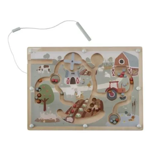 Labirinto Magnetico Piccola Fattoria Gioco in Legno - Magnetic Maze Little Farm