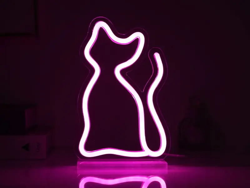 LAMPADA INSEGNA LED GATTO