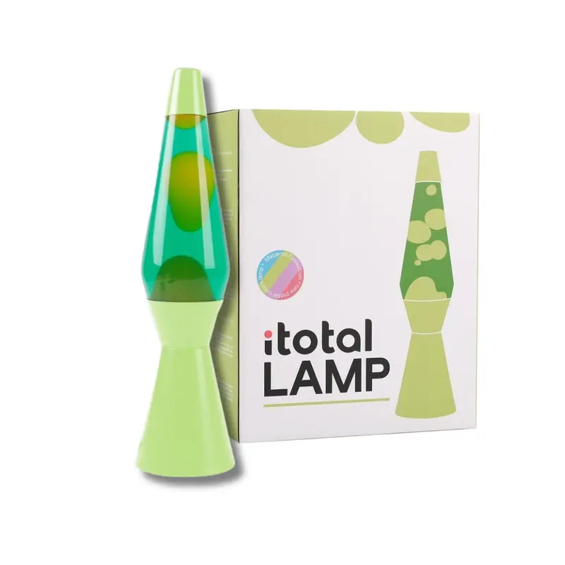 Lampada Lava 36 Cm Con Base Verde