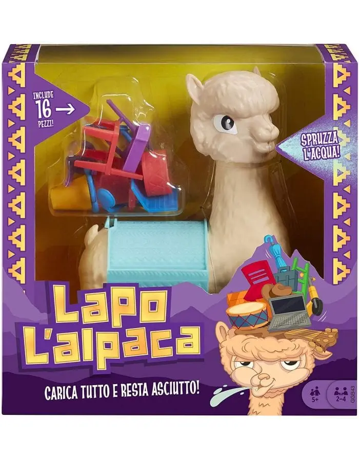 Lapo L'Alpaca Gioco di Società per Bambini, Mattel GGB43