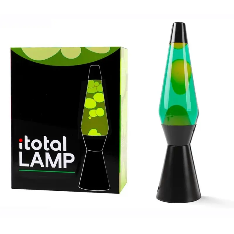 Lava Lamp Base Nera Verde/Giallo