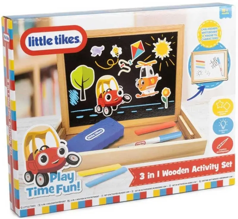 Lavagna in Legno 3 in 1 con accessori - Little Tikes