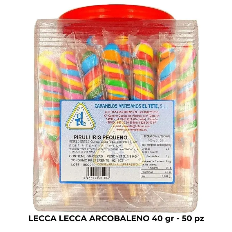 Lecca Lecca Arcobaleno 40gr 50pz