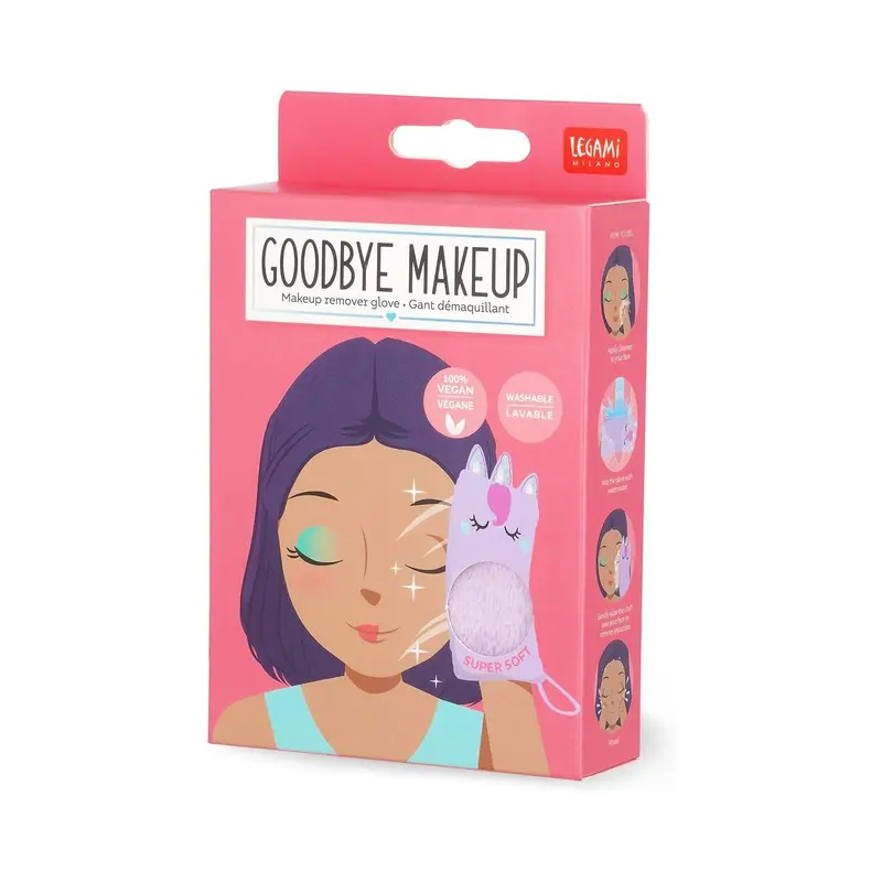 Legami Make-Up Remover Glove - Goodby UNICORN
