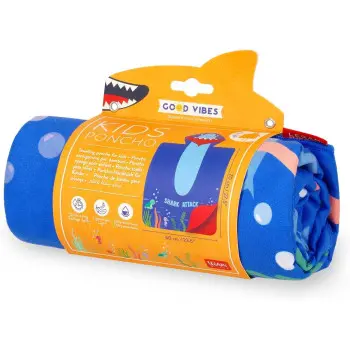 Legami Poncho Asciugamano per Bambini - Squalo